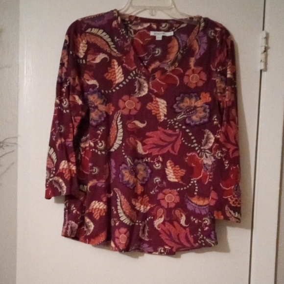 Chico's Tops - Chico's Women's Multicolor Floral Blouse SizeL